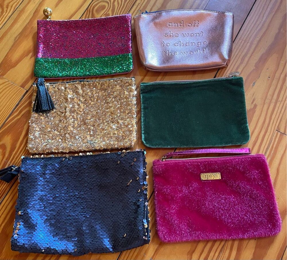 Assorted IPSY Glam Bags and Cosmetic Pouches